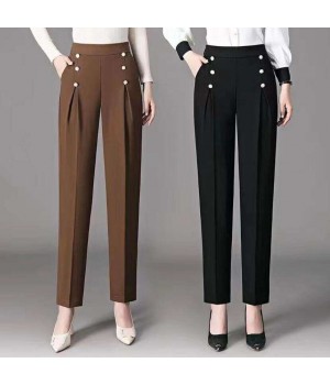 2025 New Casual Women's Pants Spring and Autumn High end Western Pants Women's Hanging Feel Pants High Waist trousers