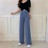 Ladies' High-Waisted Wide-Leg Palazzo Pants - Comfortable & Trendy Loose-Fitting Design for Girls & Women